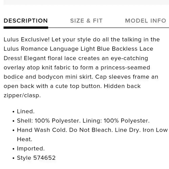 Lulu's Romance Language Backless Lace Dress - Picture 10 of 13